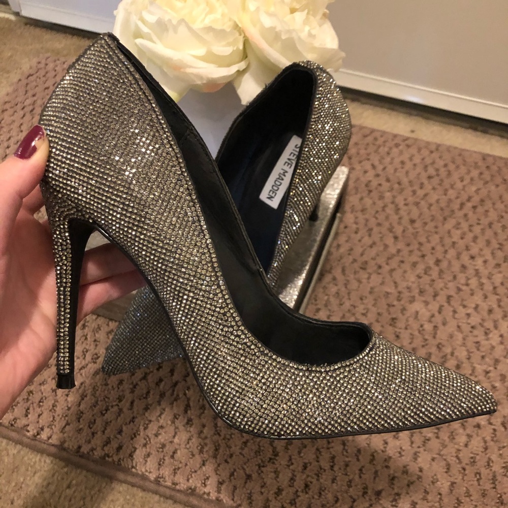 Steve Madden Daisie Pumps crystal silver